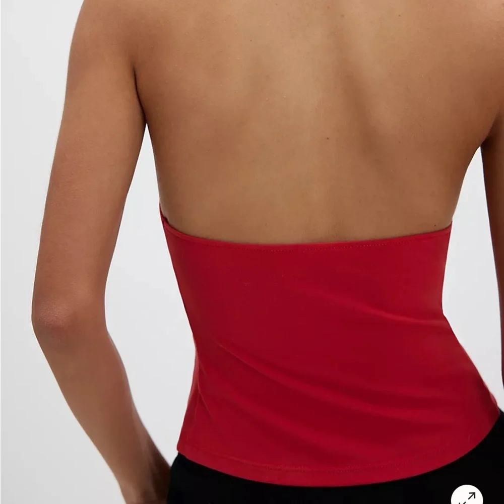 NWT Free People Intimately Still Here Halter Cami in Red. Size X-Small